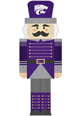 K-State Wildcats 31 Inch Nutcracker Leaner Sign - Purple