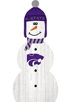 K-State Wildcats Snowman Leaner Sign - Purple