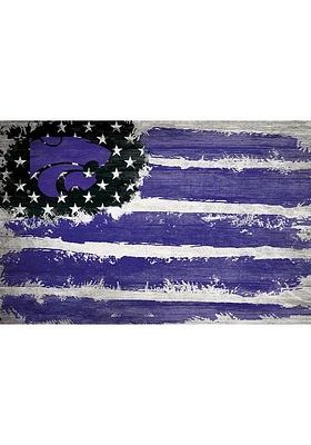 K-State Wildcats Flag 17x26 Sign - Purple