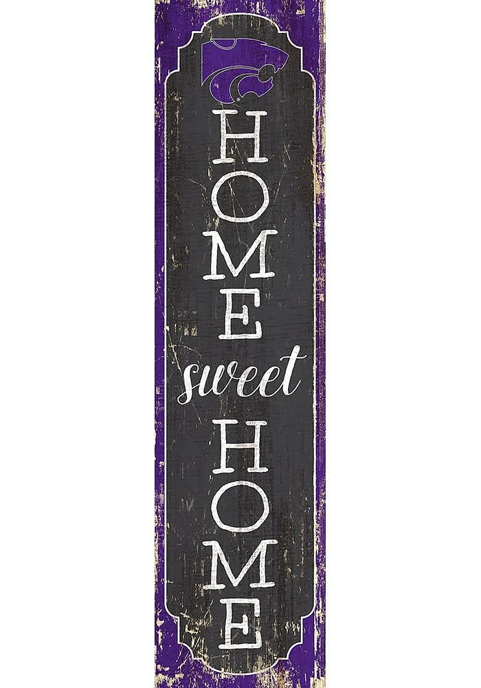 K-State Wildcats 48 Inch Home Sweet Home Leaner Sign - Purple