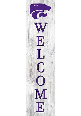 K-State Wildcats 48 Inch Welcome Leaner Sign - Purple