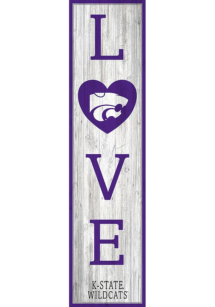 K-State Wildcats 48 Inch Love Leaner Sign - Purple