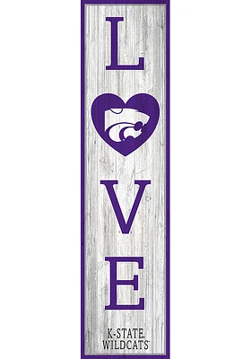 K-State Wildcats 48 Inch Love Leaner Sign - Purple