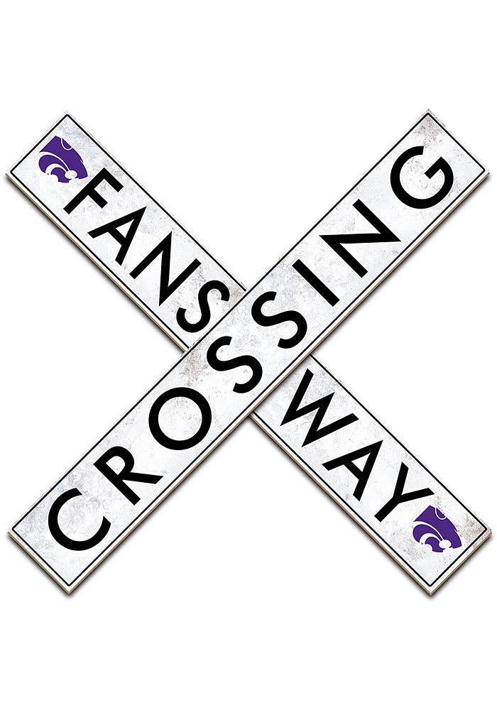 K-State Wildcats 48 Inch Fans Way Crossing Wall Art - Purple