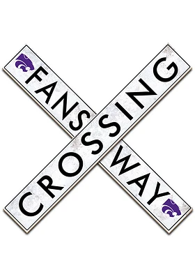 K-State Wildcats 48 Inch Fans Way Crossing Wall Art - Purple