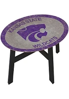 K-State Wildcats Distressed Side Purple End Table