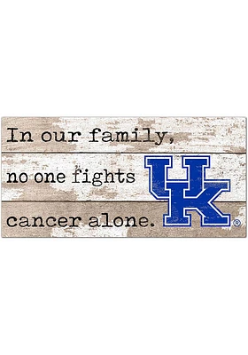 Kentucky Wildcats No One Fights Alone Sign