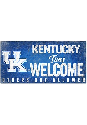 Kentucky Wildcats Fans Welcome 6x12 Sign - Blue