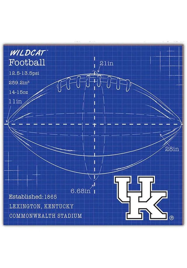 Kentucky Wildcats Ball Blueprint Sign