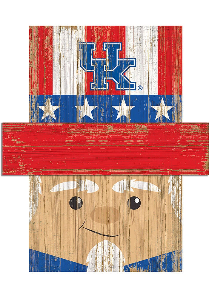 Kentucky Wildcats Patriotic Head 6x5 Sign