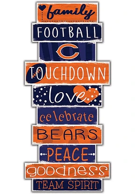 Chicago Bears Celebrations Stack 24 Inch Sign - Orange