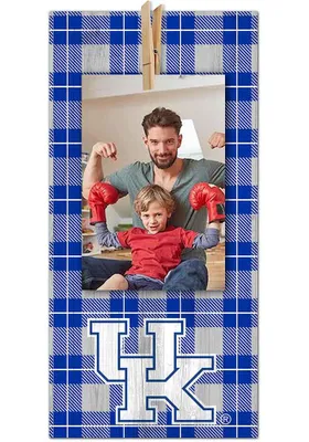 Kentucky Wildcats Plaid Clothespin Sign