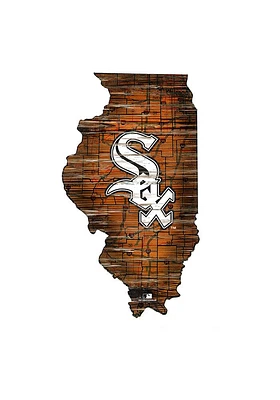 Chicago White Sox 12 Mini Roadmap State Sign - Black