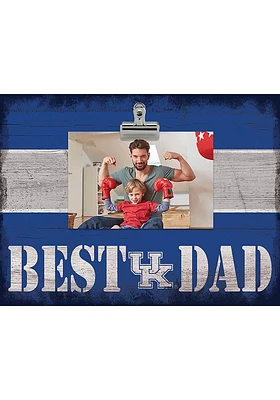 Kentucky Wildcats Best Dad Striped Clip Picture Frame