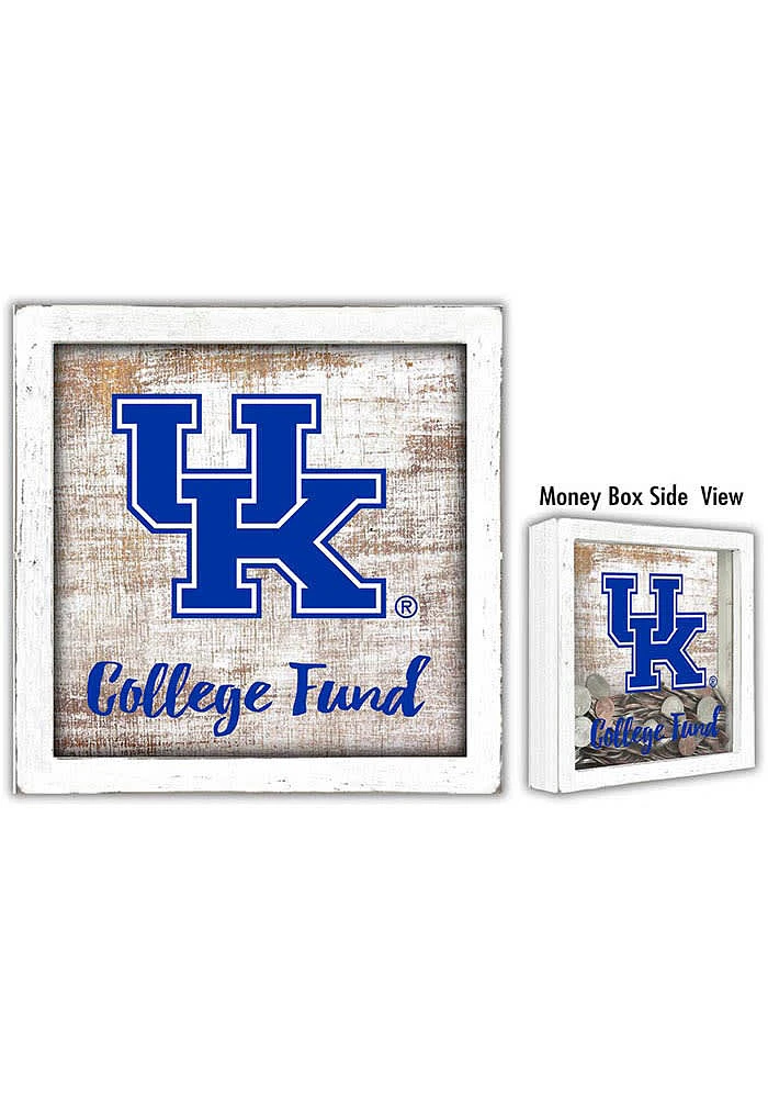 Kentucky Wildcats College Fund Box Sign - Blue