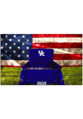 Kentucky Wildcats Patriotic Retro Truck Sign - Blue