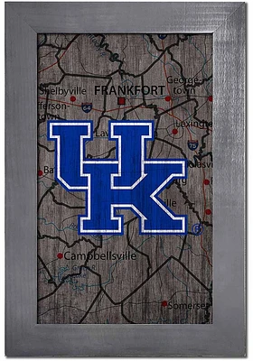 Kentucky Wildcats City Map Sign