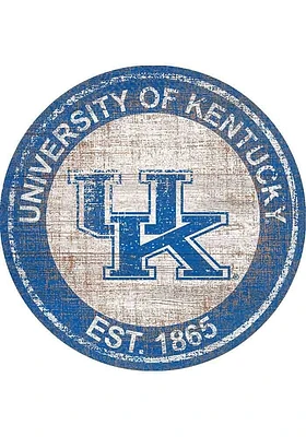 Kentucky Wildcats Round Heritage Logo Sign