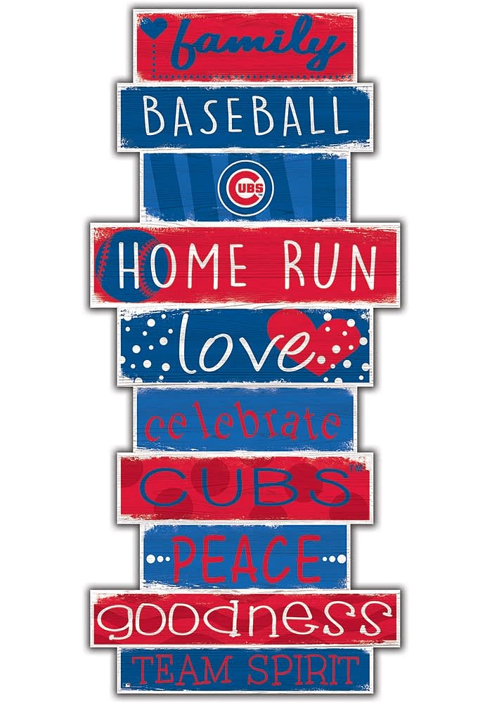 Chicago Cubs Celebrations Stack 24 Inch Sign - Blue