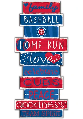 Chicago Cubs Celebrations Stack 24 Inch Sign - Blue
