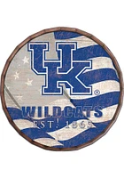 Kentucky Wildcats Flag 24 Inch Barrel Top Sign - Blue
