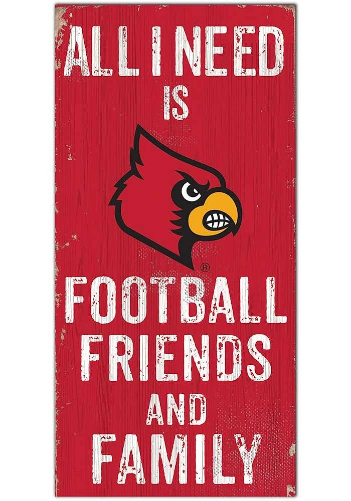 Louisville Cardinals Football Friends and Family Sign - Red