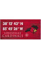 Louisville Cardinals Horizontal Coordinate Sign - Red
