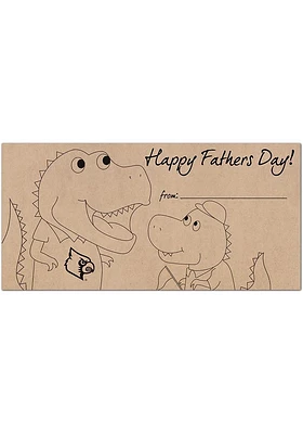 Louisville Cardinals Fathers Day Coloring Sign - Red
