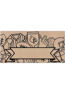 Louisville Cardinals Banner Coloring Sign - Red