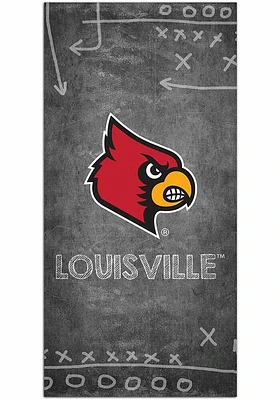 Louisville Cardinals Chalk Playbook Sign - Red