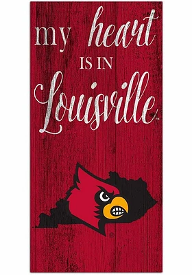 Louisville Cardinals My Heart State Sign - Red