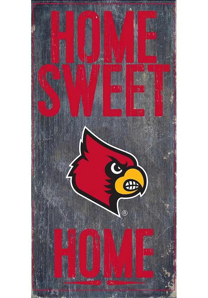 Louisville Cardinals Home Sweet Home Sign - Red
