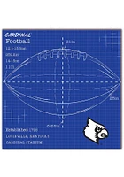 Louisville Cardinals Ball Blueprint Sign - Red