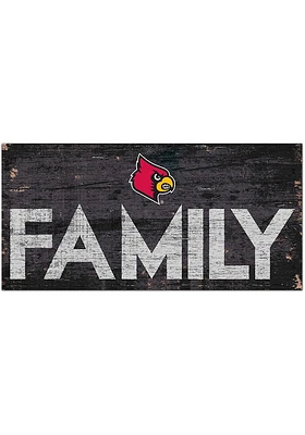 Louisville Cardinals Family 6x12 Sign - Red