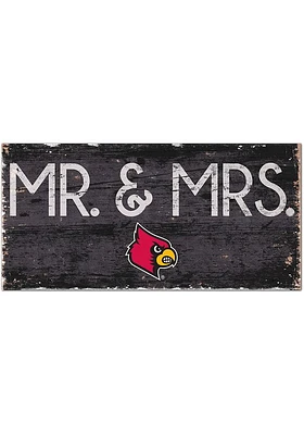 Louisville Cardinals Mr and Mrs Sign - Red