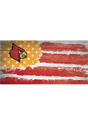 Louisville Cardinals Flag 6x12 Sign - Red