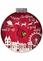 Louisville Cardinals Christmas Village Sign - Red