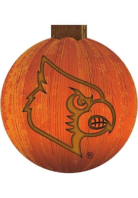 Louisville Cardinals Halloween Pumpkin Sign - Red