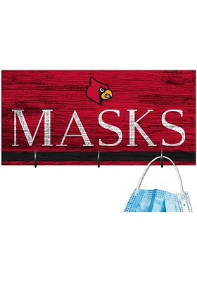 Louisville Cardinals Team Color Mask Holder Sign - Red