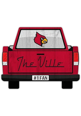 Louisville Cardinals Truck Back Cutout Sign - Red