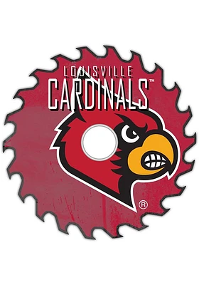 Louisville Cardinals Rust Circular Saw Sign - Red
