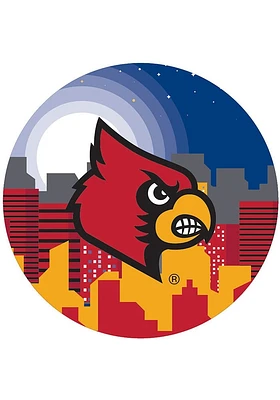 Louisville Cardinals Landscape Circle Sign - Red