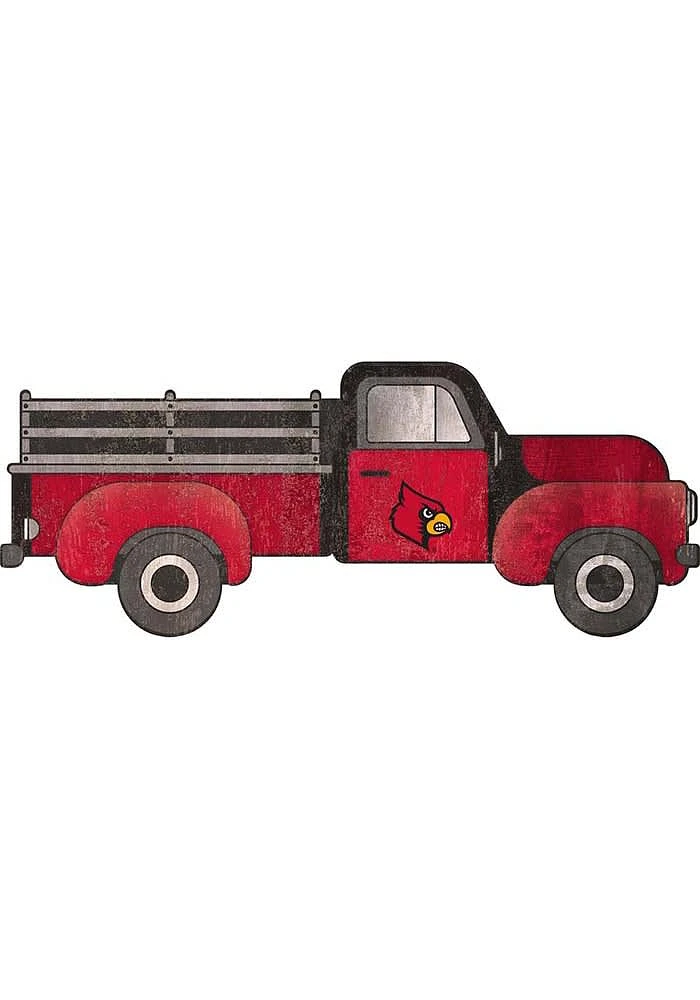 Louisville Cardinals 15 Inch Truck Sign - Red