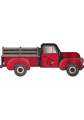 Louisville Cardinals 15 Inch Truck Sign - Red