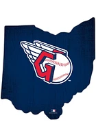 Cleveland Guardians State Shape Color Sign - Red