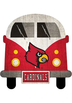 Louisville Cardinals Team Bus Sign - Red