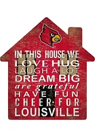 Louisville Cardinals 12 inch House Sign - Red