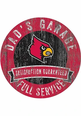 Louisville Cardinals Dads Garage Sign - Red