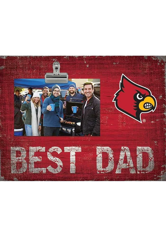 Louisville Cardinals Best Dad Clip Picture Frame - Red