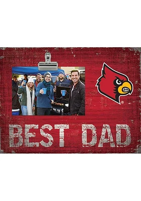Louisville Cardinals Best Dad Clip Picture Frame - Red